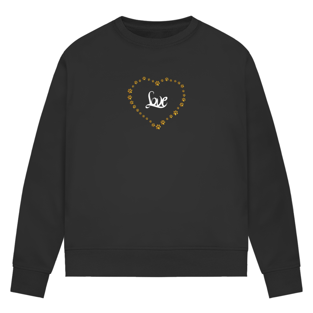Pfötchenherz - Bio-Sweatshirt für Damen