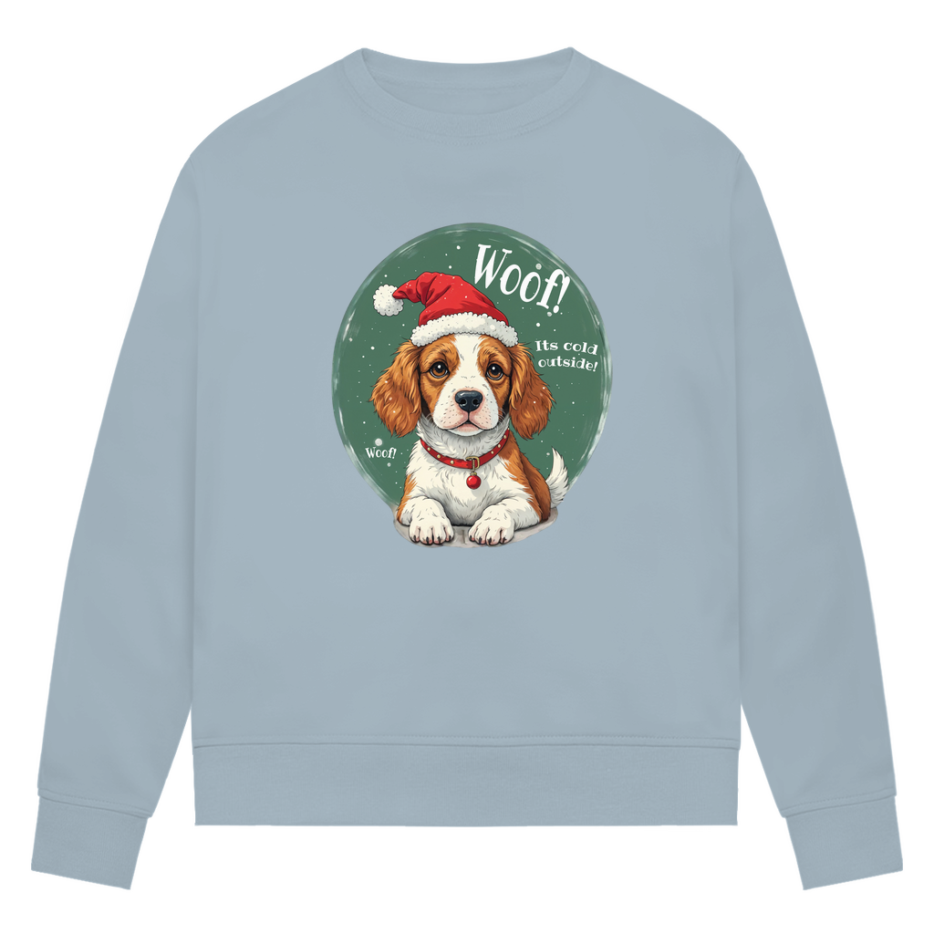 Wuff und Weihnachten - Bio-Sweatshirt für Damen