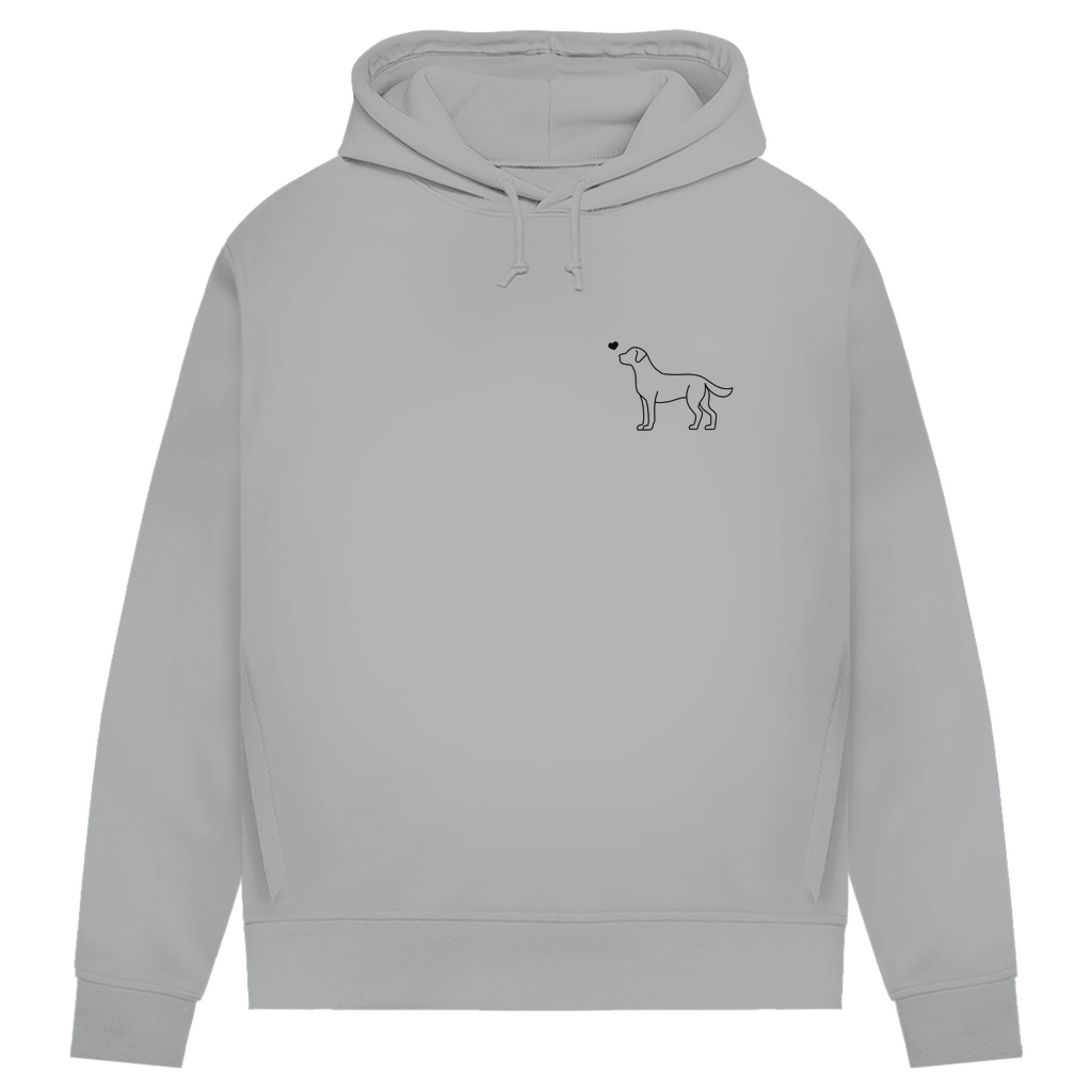 Labrador mit Herz - Bio-Hoodie für Damen