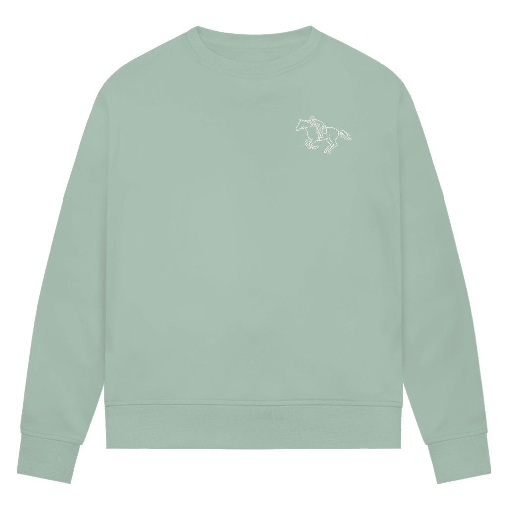 Herz & Huf - Bio-Sweatshirt für Damen |Brustmotiv