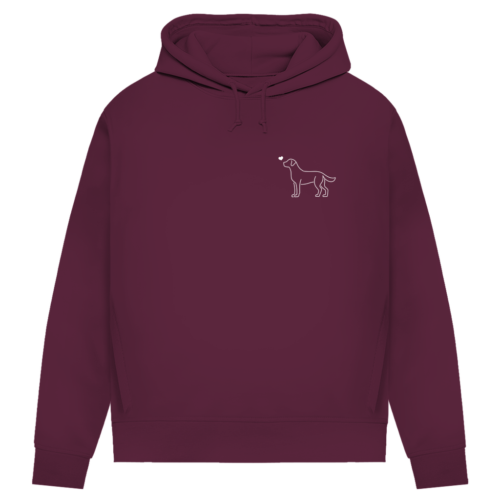 Labrador mit Herz - Bio-Hoodie für Damen