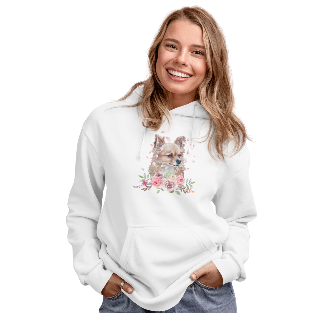 Flower Chihuahua - Hoodie für Damen