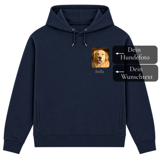 Hunde Bio-Hoodie für Herren mit Foto & Name | Personalisiert